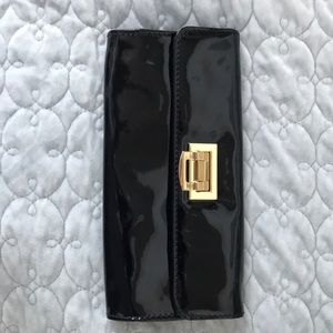 Black Patent Clutch Purse